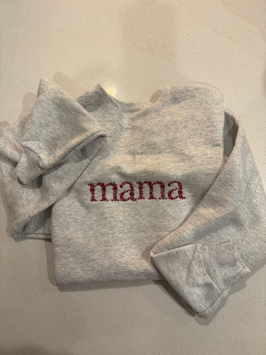Mama flower embroidery